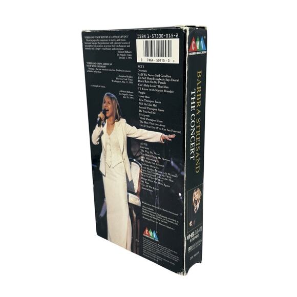 Barbra Streisand - Barbra The Concert VHS 1994 Columbia Music Hi-Fi Stereo - Picture 3 of 11